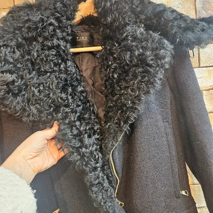 [BUNJANG] TIME Neck Warmer Coat Black / TIME 넥 워머 코트 블랙
