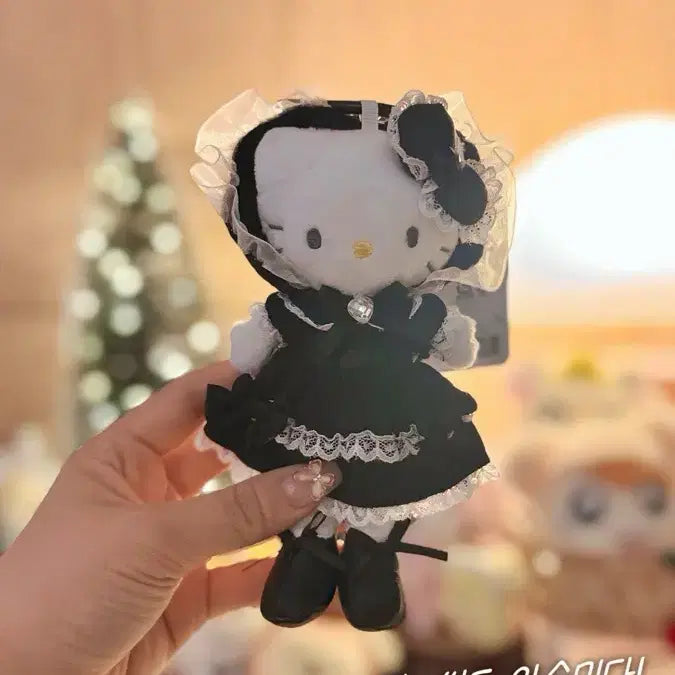 [BUNJANG] Style Up Black Lolita Kitty Mascot Keyring / 스타일업 블랙 로리타 키티 마스코트 인형키링