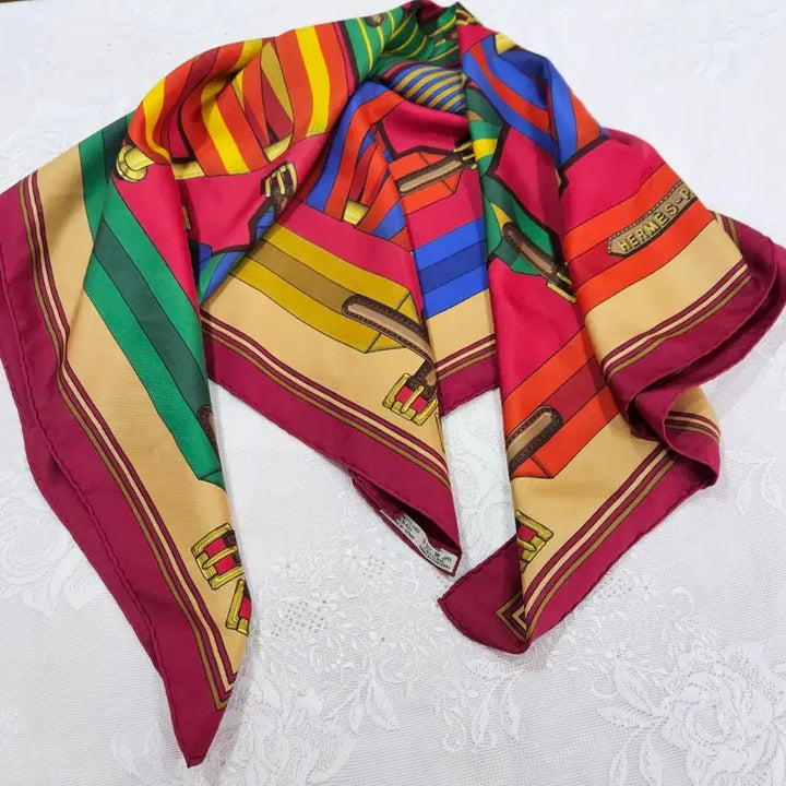 [BUNJANG] Hermes Les Sangles Silk Scarf / 에르메스(Hermes) 실크 빈티지스카프 까레