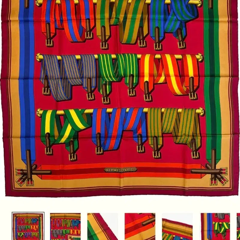 [BUNJANG] Hermes Les Sangles Silk Scarf / 에르메스(Hermes) 실크 빈티지스카프 까레