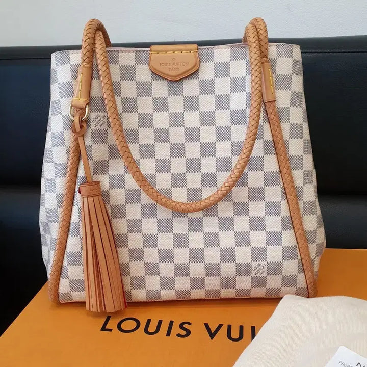 [BUNJANG] Louis Vuitton Damier Azur Propriaño Tote Bag N44027 / 루이비통 다미에 아주르 프로프리아노 토트백 N44027