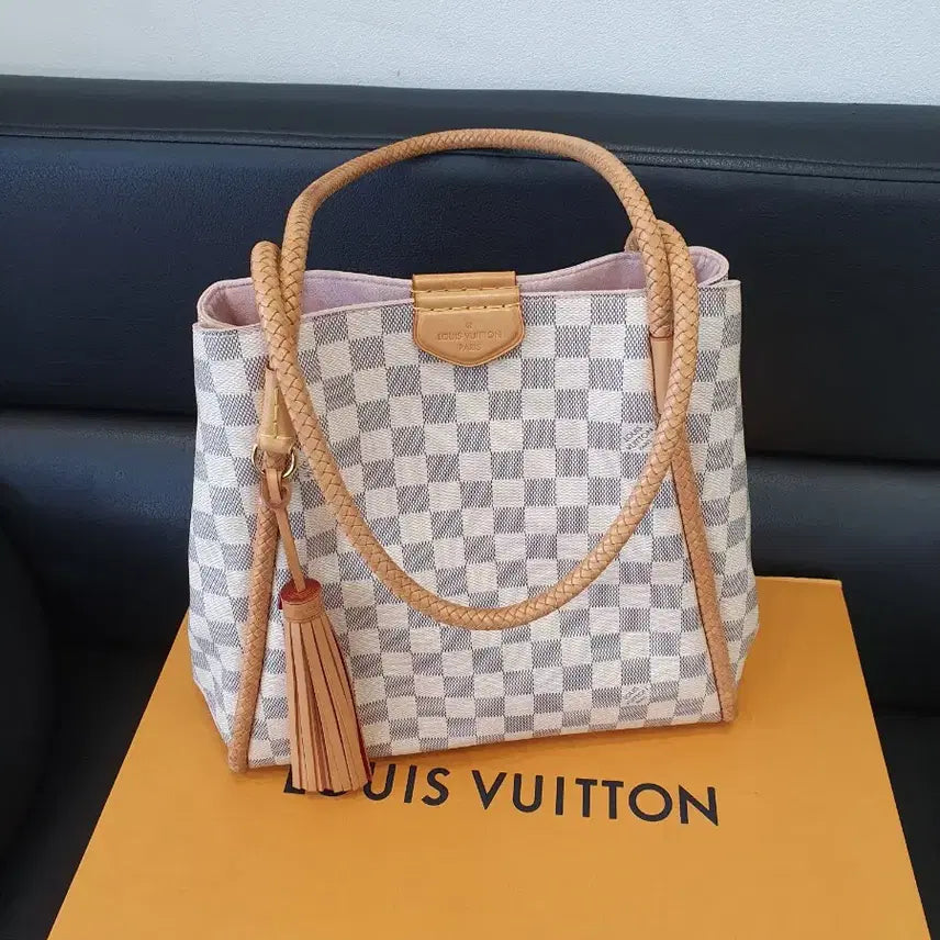 [BUNJANG] Louis Vuitton Damier Azur Propriaño Tote Bag N44027 / 루이비통 다미에 아주르 프로프리아노 토트백 N44027