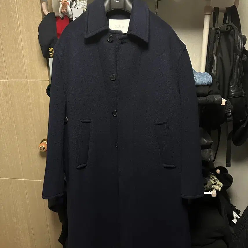 [BUNJANG] L Yiyae Mac Coat Navy / [L] yiyae 이예 맥코트 네이비