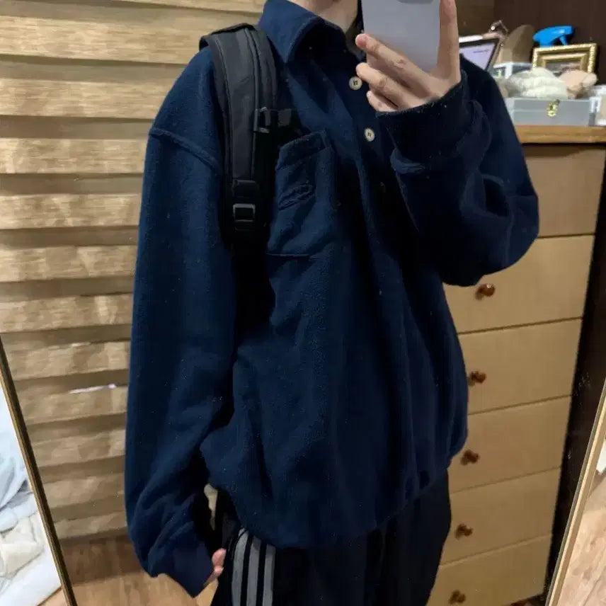[BUNJANG] LafargeStore Collar Sweatshirt / 라퍼지스토어 카라 맨투맨