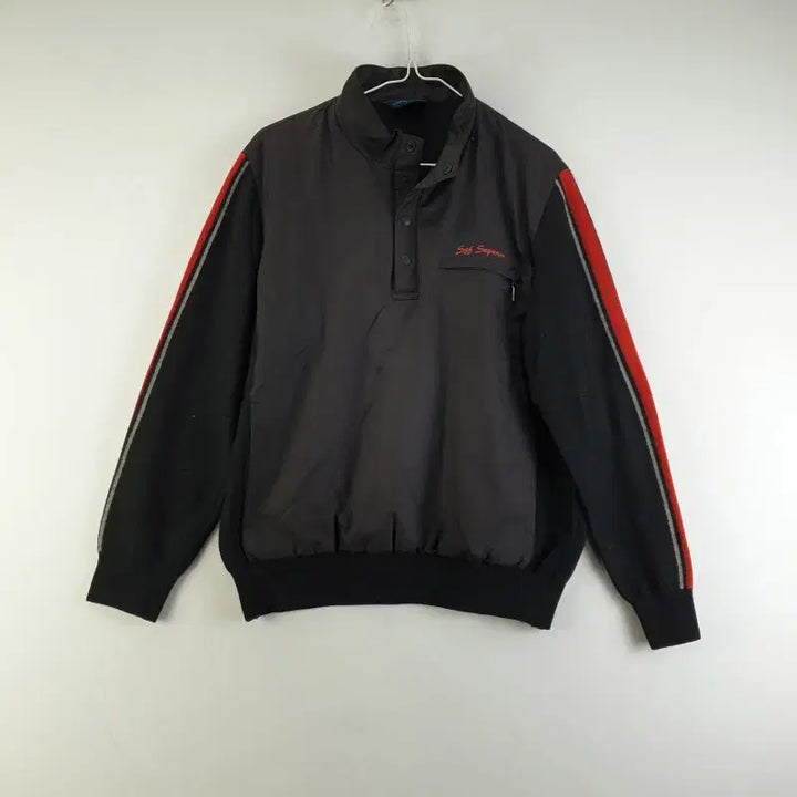 [BUNJANG] SGF Black Anorak Fleece Top / SGF 남95 블랙 아노락 기모 상의 L8854