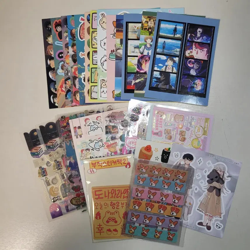 [BUNJANG] Animation Character Stickers Bundle Set / 다꾸 애니메이션 캐릭터 스티커 일괄