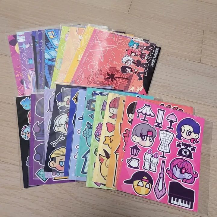 [BUNJANG] Cyberpunk Sticker and Postcard Bundle Set / 사이버 펑크 다꾸 스티커 엽서 일괄 판매