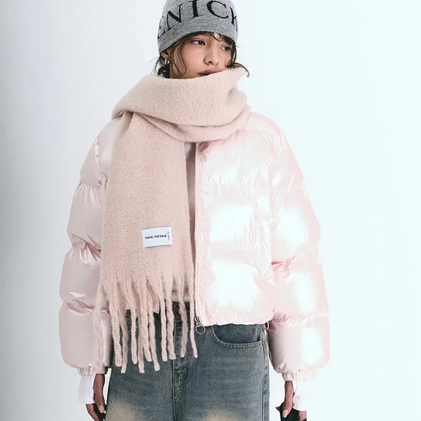 [BUNJANG] Nicol &amp; Nicole BOLD SOFT MUFFLER - Light Pink Scarf / 닉앤니콜 목도리 BOLD SOFT MUFFLER_LIGHT PINK