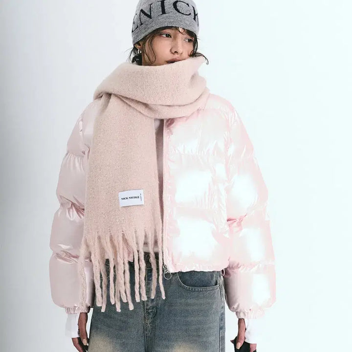 [BUNJANG] Nicol &amp; Nicole BOLD SOFT MUFFLER - Light Pink Scarf / 닉앤니콜 목도리 BOLD SOFT MUFFLER_LIGHT PINK