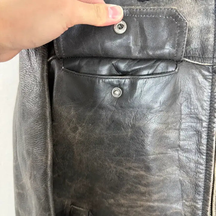 [BUNJANG] Gap Cowhide Leather Jacket / 갭 가죽자켓
