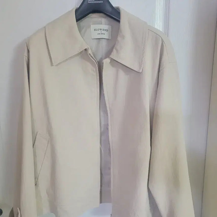 [BUNJANG] SLOWAND Beige Cotton Blouson Jacket / 슬로우앤드(SLOWAND)의 베이지색 블루종 자켓