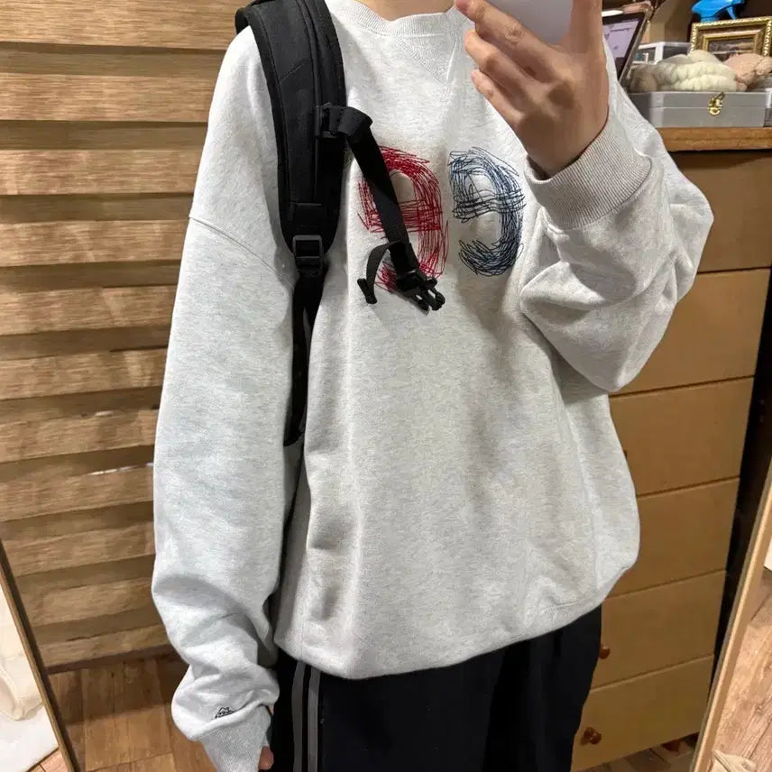 [BUNJANG] Lee Embroidered Logo Sweatshirt / lee 자수로고 맨투맨