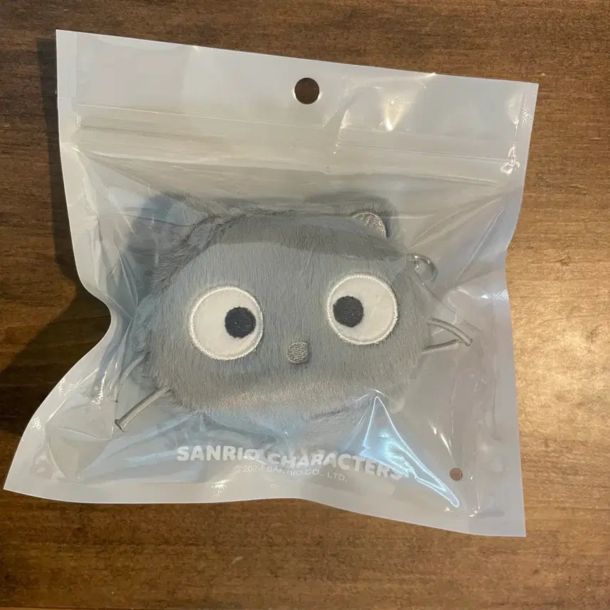 [BUNJANG] Sanrio Chococat Gray Monotone Mini Pouch Keyring / 새상품) 산리오 정품 초코캣 그레이 모노톤 미니파우치 키링 에어팟 파우치