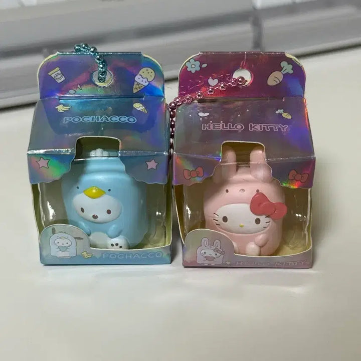 [BUNJANG] Sanrio Pochacco & Hello Kitty Figure Keychain / 산리오 콩알피규어 키링 포차코 헬로키티