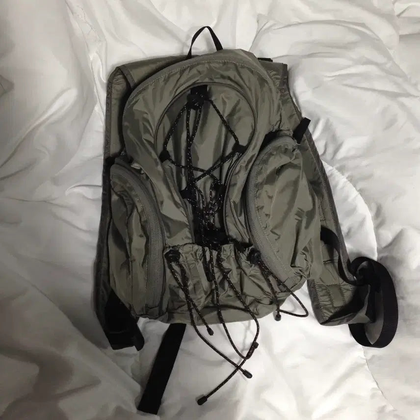 [BUNJANG] Low Classic Mini String Backpack Khaki / 로우클래식 미니 스트링 백팩 카키