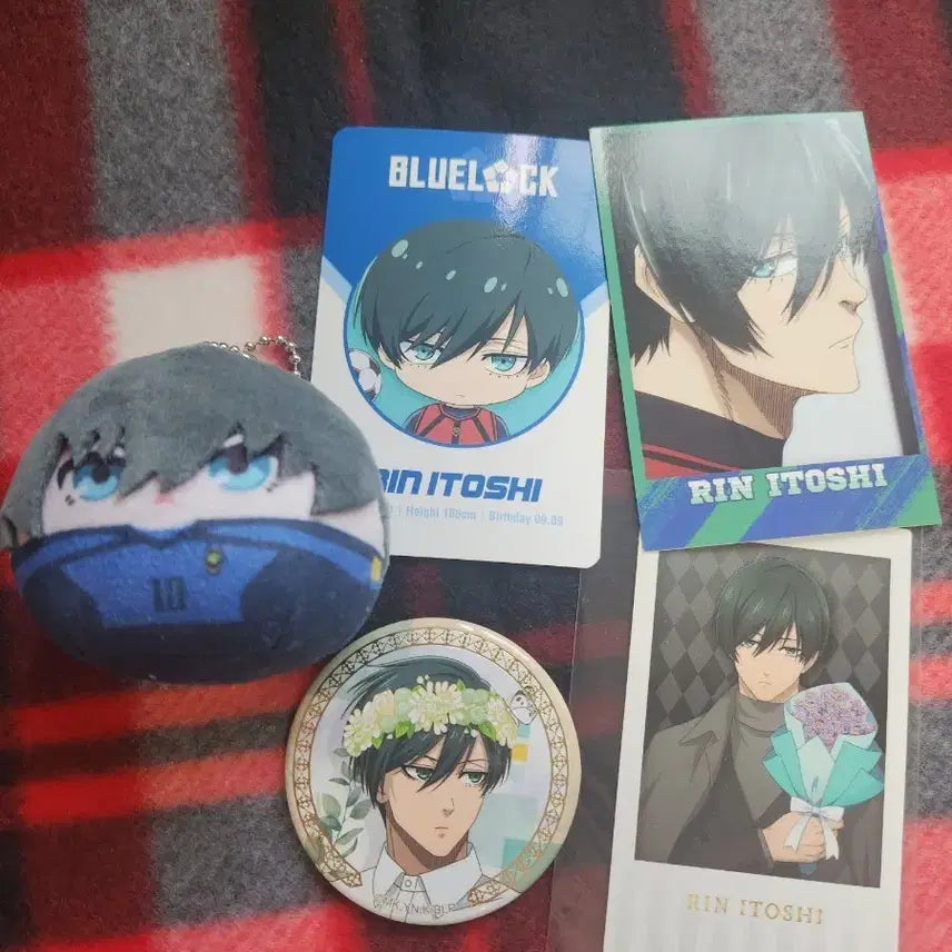 [BUNJANG] Blue Lock Itoshi Rin Goods Set (Doll, Card) / 블루록 이토시 린 굿즈 세트 (인형, 카드)
