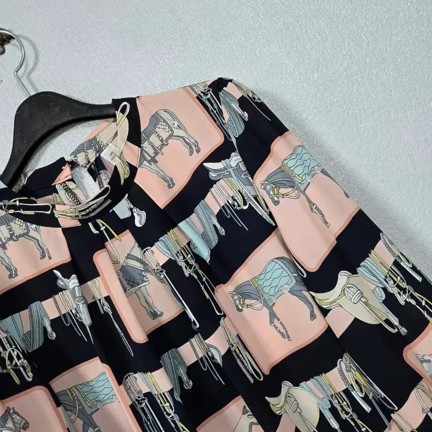 [BUNJANG] Printed Blouse (Size 66-77) / 나염 프린팅 블라우스 66~77