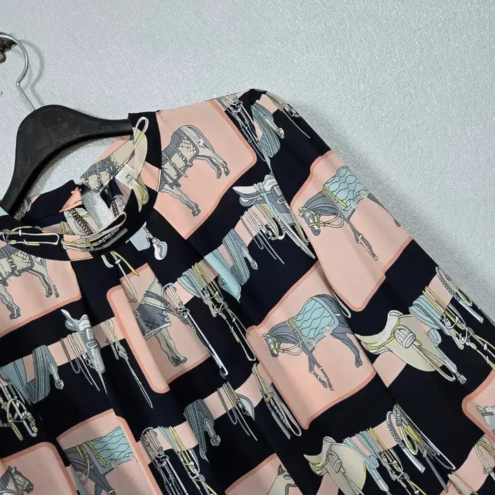 [BUNJANG] Printed Blouse (Size 66-77) / 나염 프린팅 블라우스 66~77