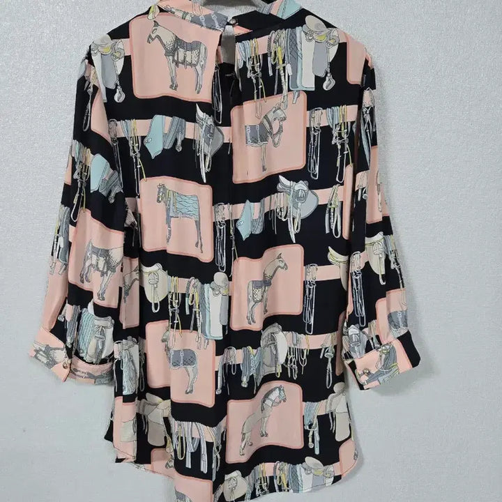 [BUNJANG] Printed Blouse (Size 66-77) / 나염 프린팅 블라우스 66~77