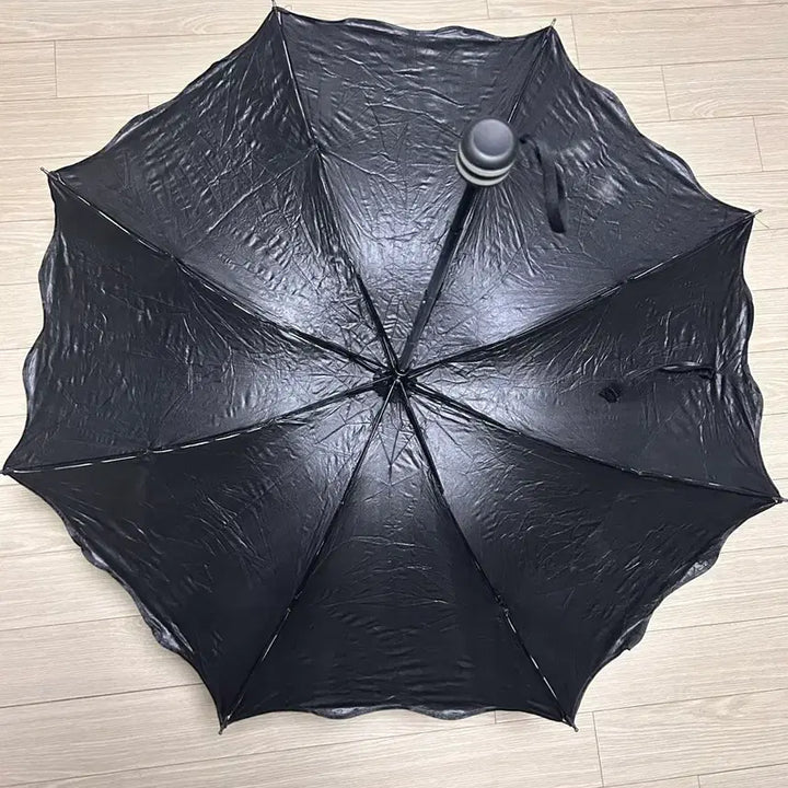 [BUNJANG] Black Stripe Portable Umbrella / 블랙 스트라이프 휴대용 양우산