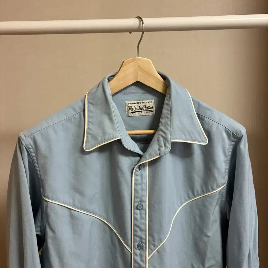 [BUNJANG] M Wacko Maria Western Shirt Blue / [M]와코마리아 22시즌 웨스턴셔츠 블루
