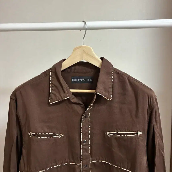 [SOLD OUT] [M]와코마리아 23시즌 레오파드 웨스턴셔츠 브라운