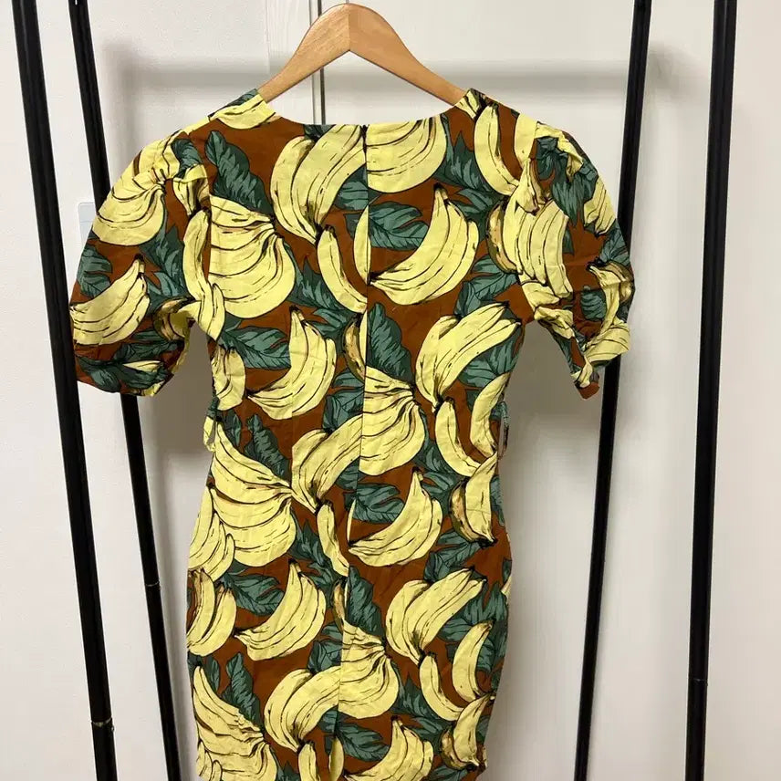 [BUNJANG] Banana Printing Short Sleeve Dress / 바나나 프린팅 반팔 원피스 885