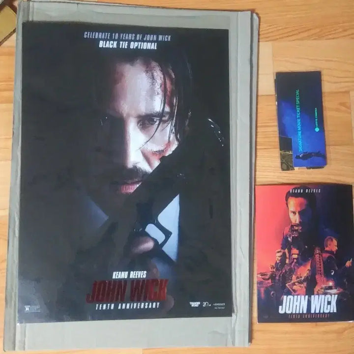 [BUNJANG] John Wick 10th Anniversary Movie Ticket Art Card POB Set / 존윅 10주년 재개봉 포스터 무비 티켓 아트카드 특전 3종 세트