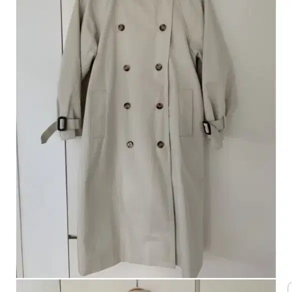 [BUNJANG] Beige Long Trench Coat / 베이지 롱 트렌티코트