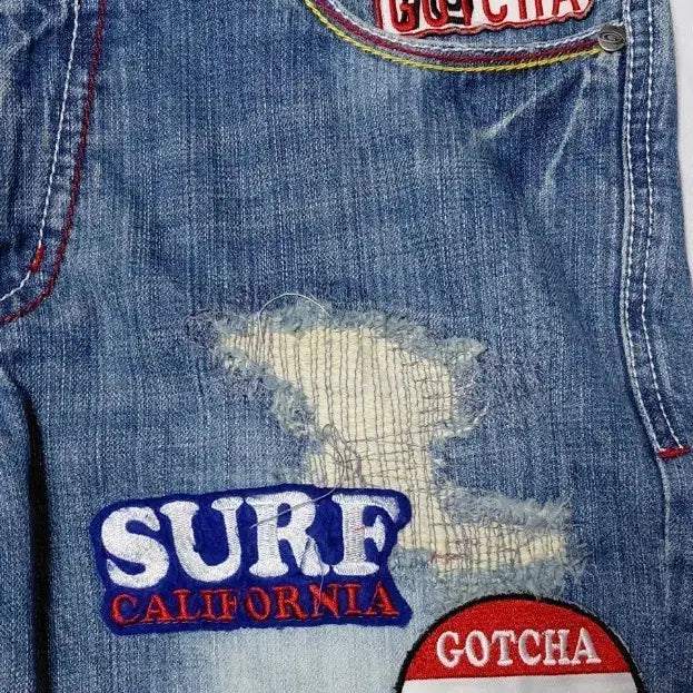 [BUNJANG] GOTCHA Patchwork Distressed Denim / 할인!! [L] GOTCHA 가차 서프 패치워크 디스트로이드 데님