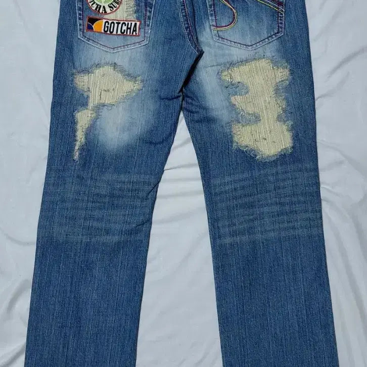[BUNJANG] GOTCHA Patchwork Distressed Denim / 할인!! [L] GOTCHA 가차 서프 패치워크 디스트로이드 데님
