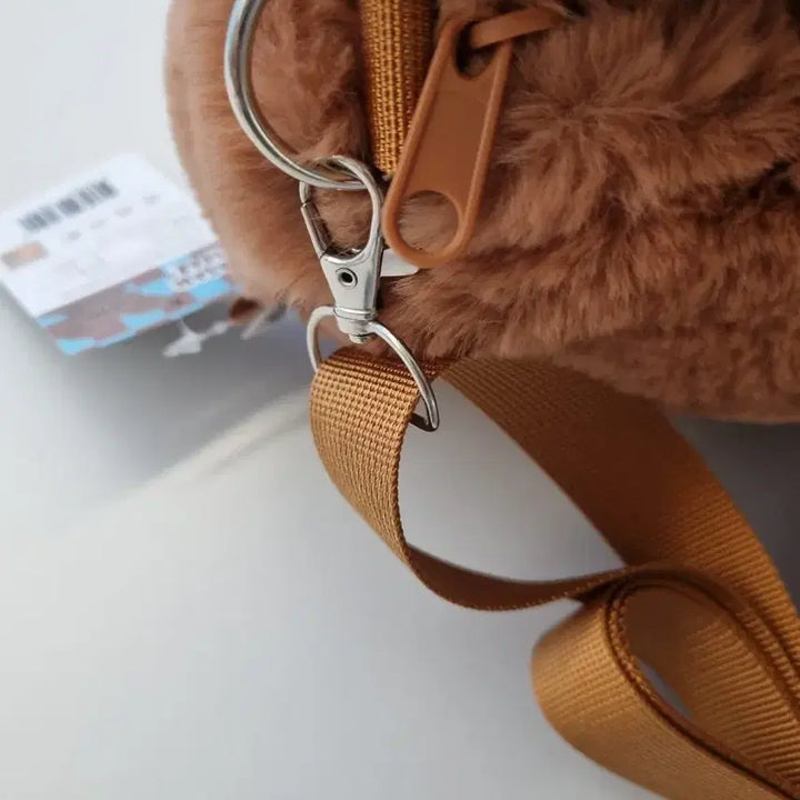 [BUNJANG] Wasabi Bear Brown Bear Face Crossbody Bag / 미사용 새상품) 와사비베어 얼굴 크로스백_ 브라운 베어 인형 가방