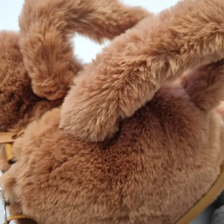 [BUNJANG] Wasabi Bear Brown Bear Face Crossbody Bag / 미사용 새상품) 와사비베어 얼굴 크로스백_ 브라운 베어 인형 가방