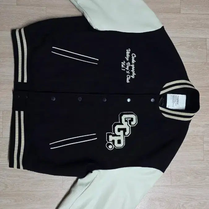 [BUNJANG] Code:Graphy Varsity Jacket Black / 코드그래피 CGP 바시티 자켓 블랙 (95~100~105)