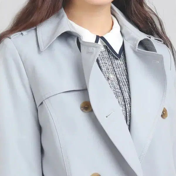 [BUNJANG] Roem Trench Coat Blue M Size / 로엠 트렌치코트 블루(+벨트) M 베니토 라룸 어텀 몽돌 제너럴아이디어