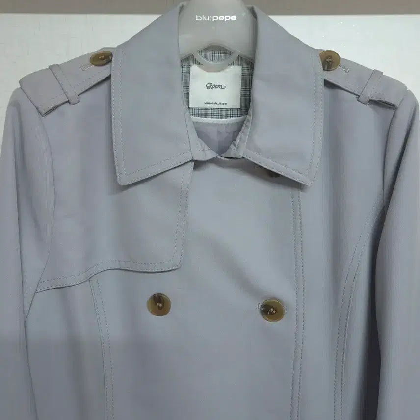 [BUNJANG] Roem Trench Coat Blue M Size / 로엠 트렌치코트 블루(+벨트) M 베니토 라룸 어텀 몽돌 제너럴아이디어