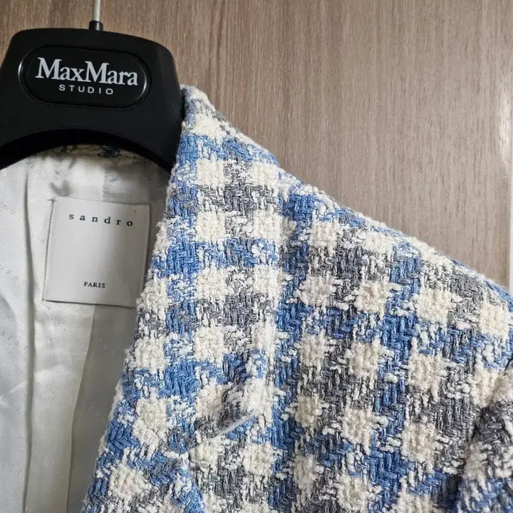 [BUNJANG] Sandro Houndstooth Tweed Jacket / 산드로 하운드투스 트위드 자켓