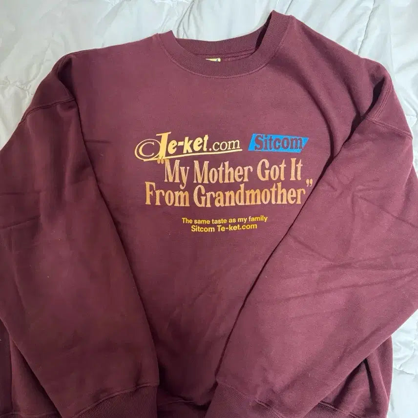 [BUNJANG] 테켓 버건디 맨투맨 L / 테켓 버건디 맨투맨 L