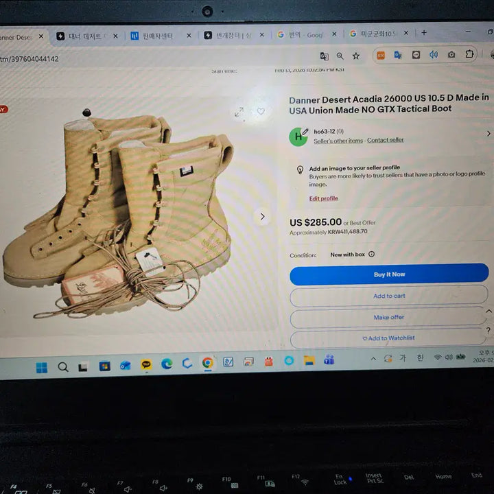 [BUNJANG] Danner Desert Acadia Tactical Boots / 대너군화26000 US 10.5R, GTX부츠 파격가격인하