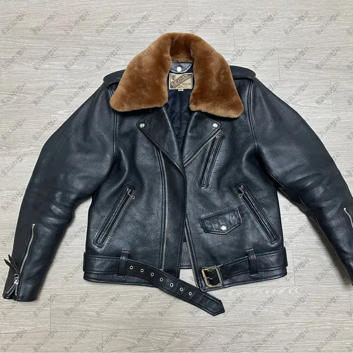 [BUNJANG] Y'2 Leather Horsehide Rider Jacket / Y'2레더 말가죽 라이더자켓, 무톤 탈부착 홀스하이드
