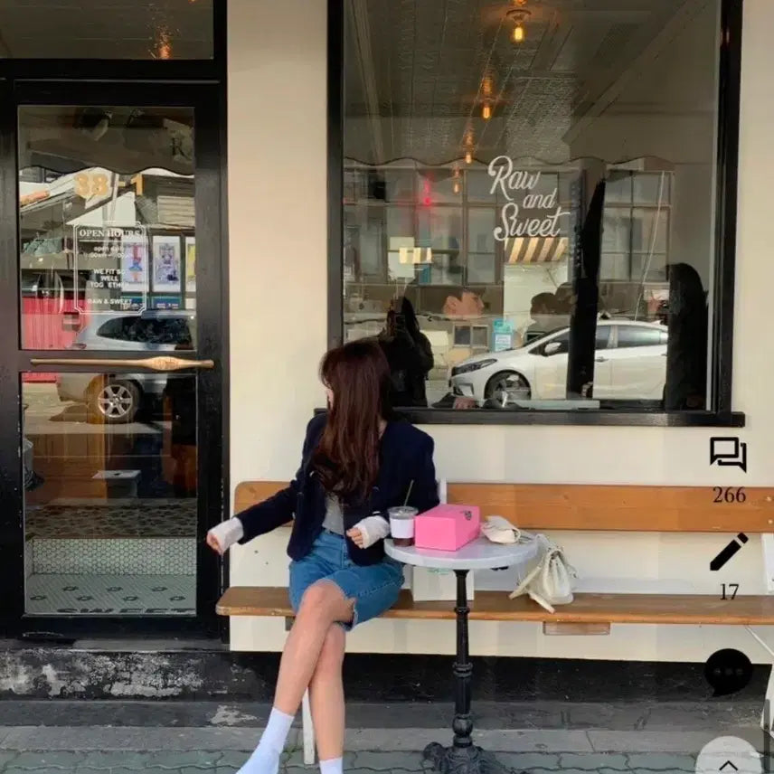 [BUNJANG] The Wish Double Tweed Jacket Navy / 더위시 더블 트위드자켓 네이비