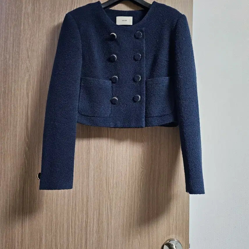 [BUNJANG] The Wish Double Tweed Jacket Navy / 더위시 더블 트위드자켓 네이비