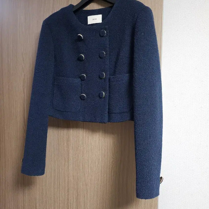 [BUNJANG] The Wish Double Tweed Jacket Navy / 더위시 더블 트위드자켓 네이비