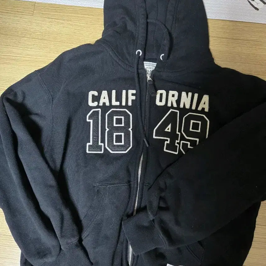 [BUNJANG] California 1849 Black Hoodie Zip-Up / 캘리포니아 1849 후드집업 블랙