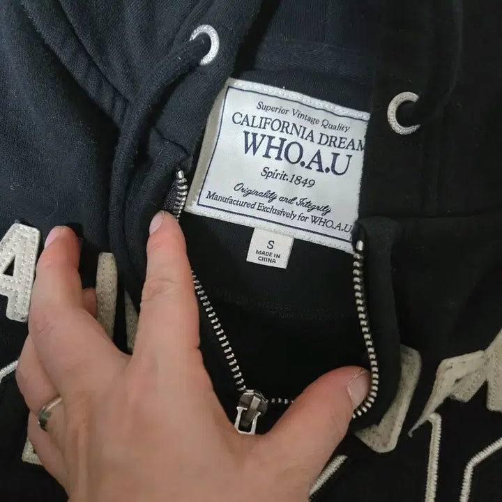 [BUNJANG] California 1849 Black Hoodie Zip-Up / 캘리포니아 1849 후드집업 블랙