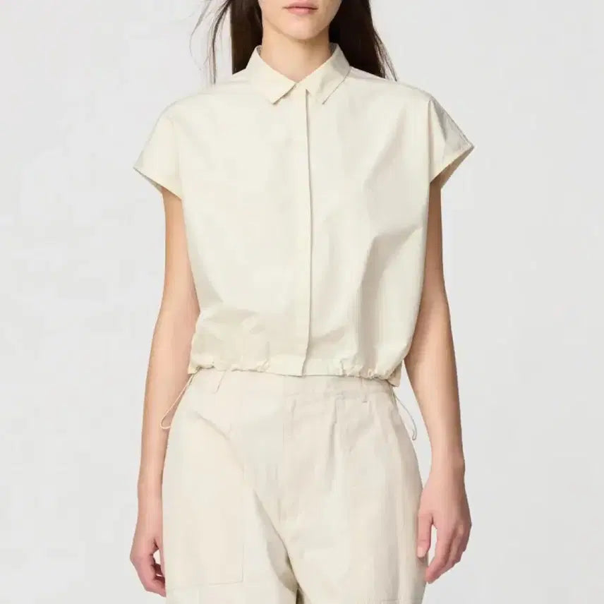 [BUNJANG] Uniqlo C Cropped Short Sleeve Shirt / 유니클로 C 반팔 셔츠 L사이즈