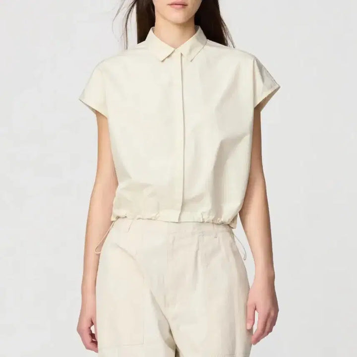 [BUNJANG] Uniqlo C Cropped Short Sleeve Shirt / 유니클로 C 반팔 셔츠 L사이즈