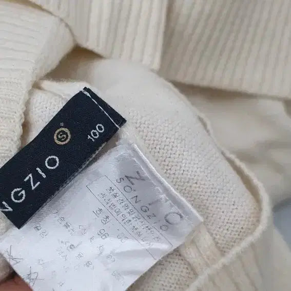 [BUNJANG] Ziozia Cashmere Blend Turtleneck Knit Ivory / 지오송지오 캐시미어 터틀넥 니트 아이보리