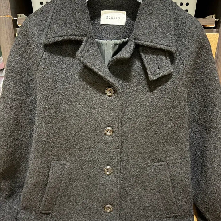 [BUNJANG] Necessary Wool High Neck Short Coat / 네세서리 울 하이넥 숏 코트