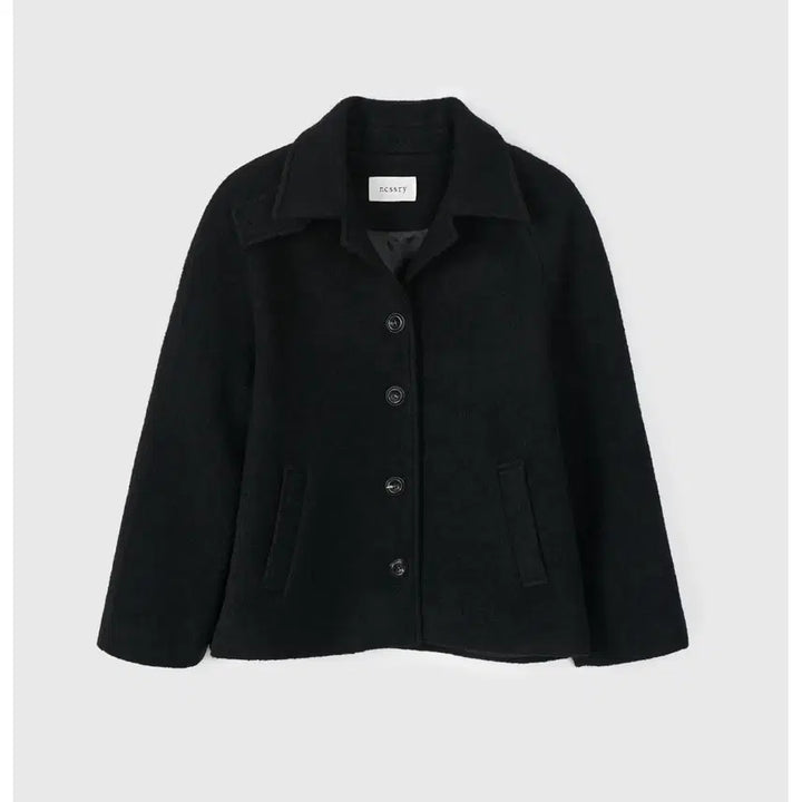 [BUNJANG] Necessary Wool High Neck Short Coat / 네세서리 울 하이넥 숏 코트